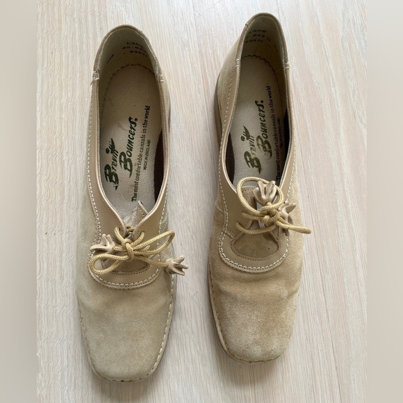 BREVITT BOUNCERS Vintage Tan Suede Shoes Tassle Tie Made in England Countrycore - Picture 4 of 14